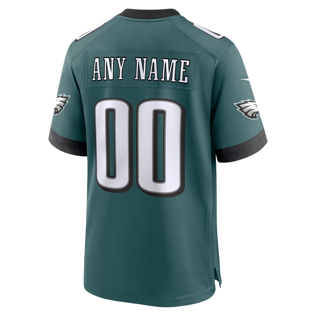 Men's Philadelphia Eagles Nike Midnight Green Custom Game Jersey - Image 4