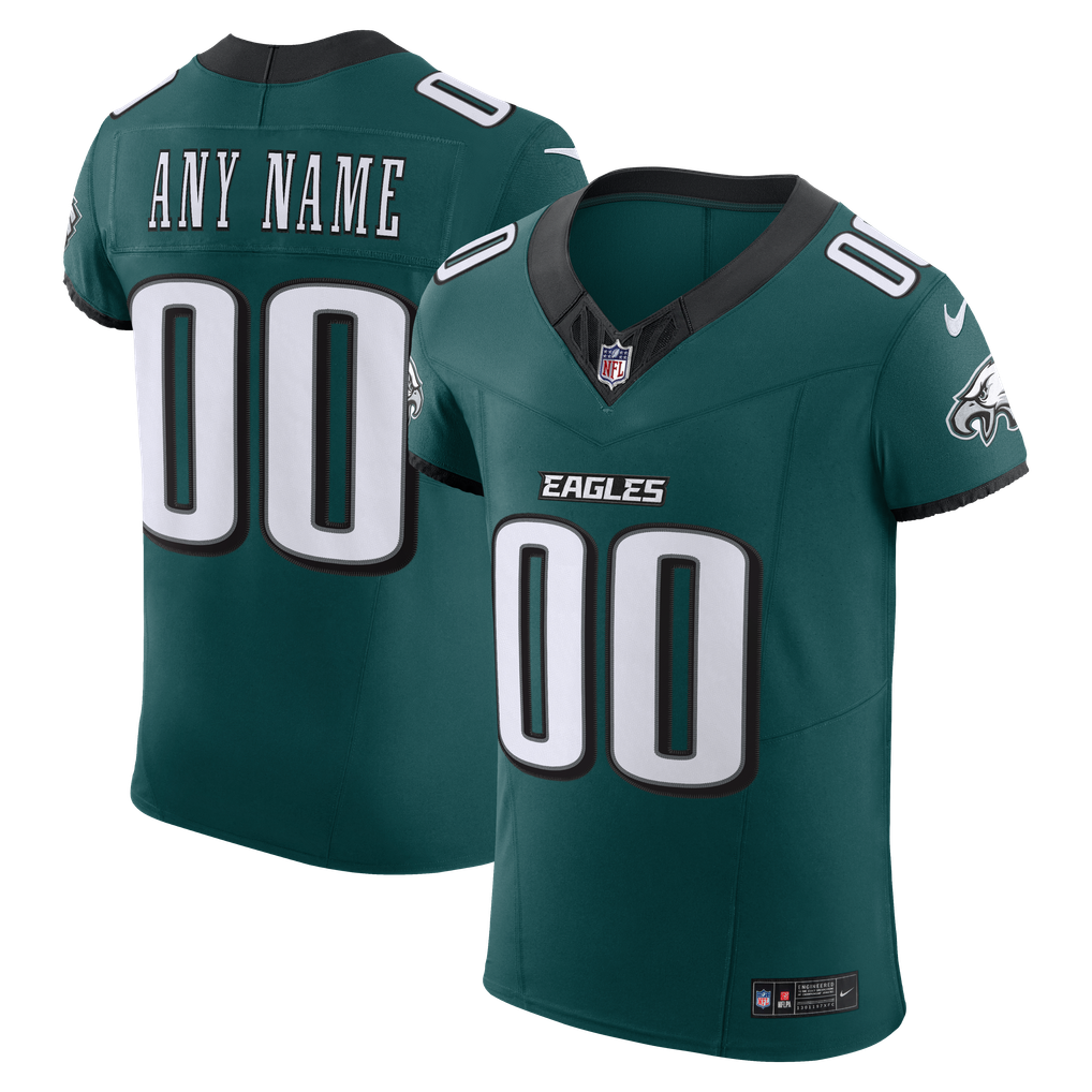Men's Philadelphia Eagles Nike Midnight Green Vapor F.U.S.E. Elite Custom Jersey - Image 1