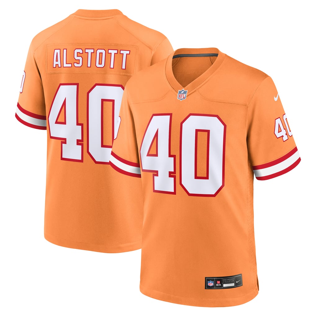 Men's Tampa Bay Buccaneers Mike Alstott Nike Orange Throwback Game Jersey - Image 1