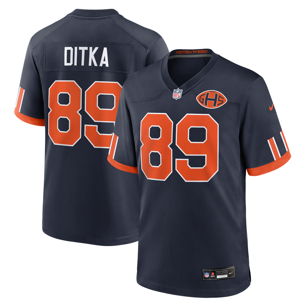 Men's Chicago Bears Mike Ditka Nike Navy 2026 Rivalries Collection Game Jersey - Image 1
