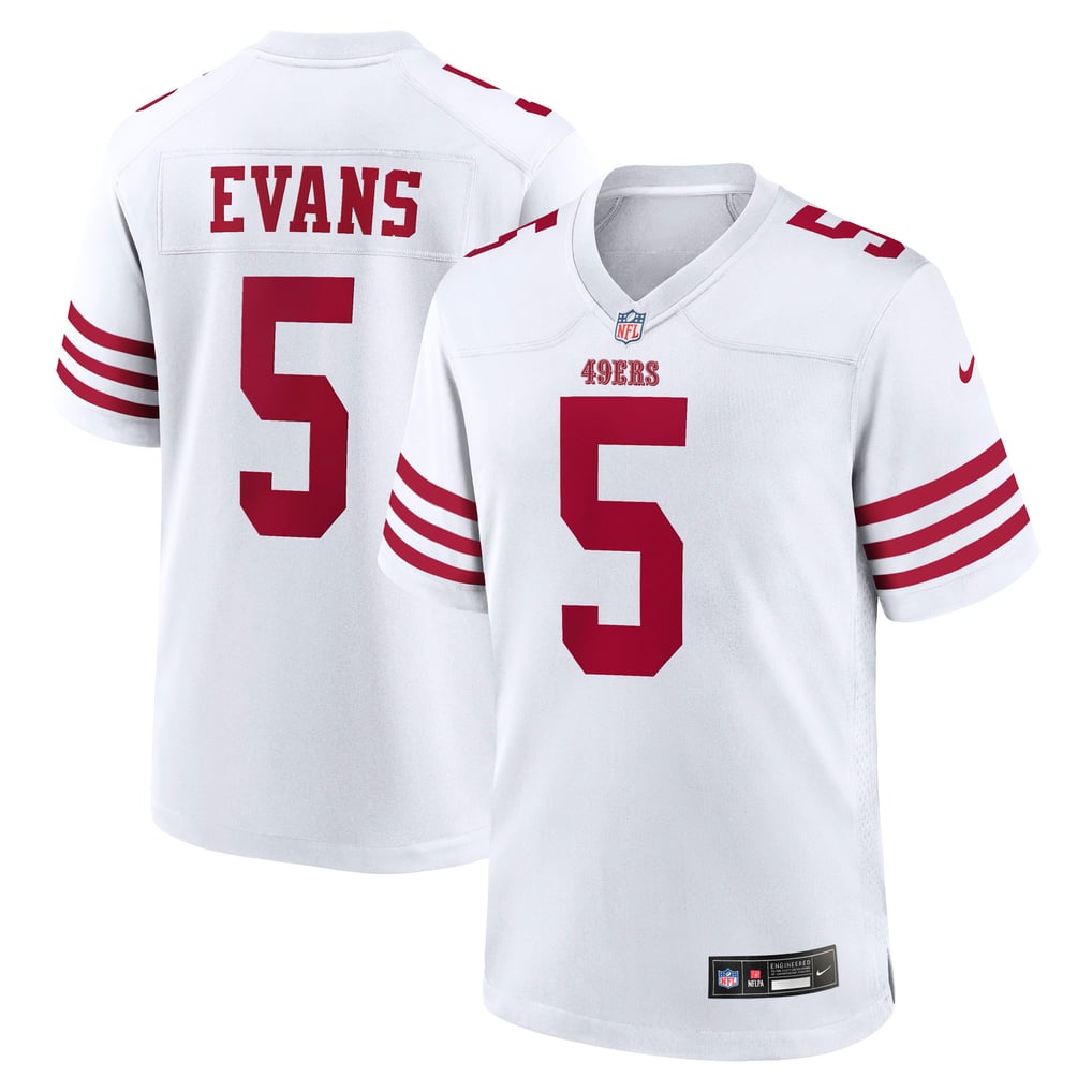 Men's San Francisco 49ers Mike Evans Nike Men's White Game Jersey - Image 2