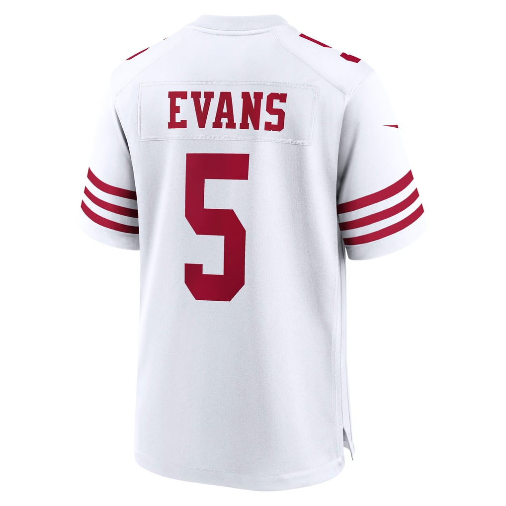 Men's San Francisco 49ers Mike Evans Nike Men's White Game Jersey - Image 4