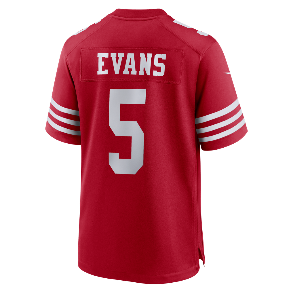 Men's San Francisco 49ers Mike Evans Nike Scarlet Game Jersey - Image 4