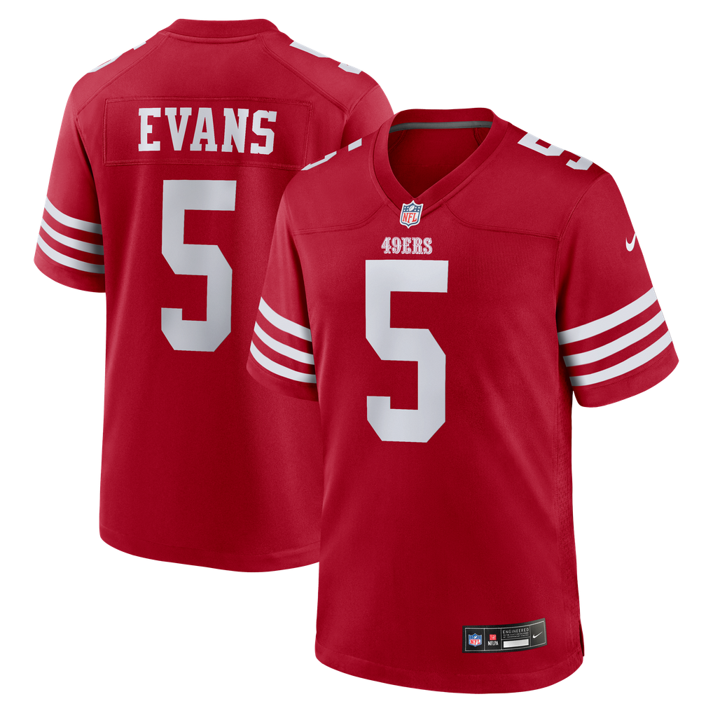 Men's San Francisco 49ers Mike Evans Nike Scarlet Game Jersey - Image 1