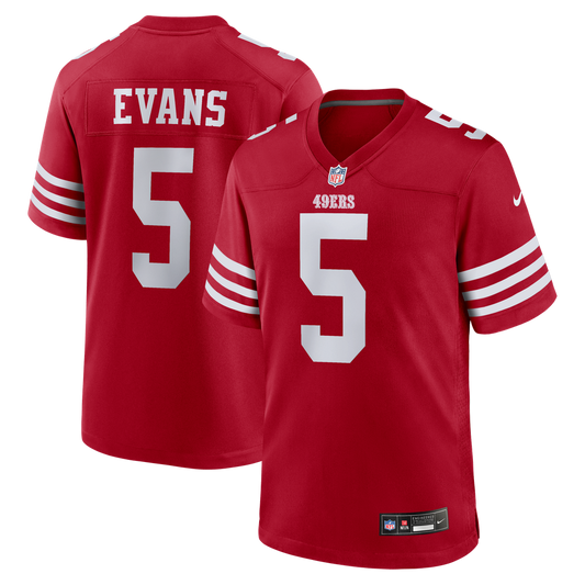 Men's San Francisco 49ers Mike Evans Nike Scarlet Game Jersey - Image 1