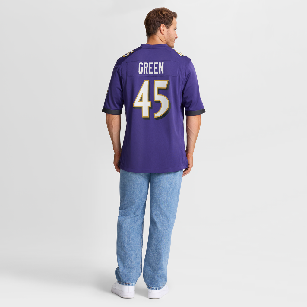 Men's Baltimore Ravens Mike Green Nike Purple Team Game Jersey