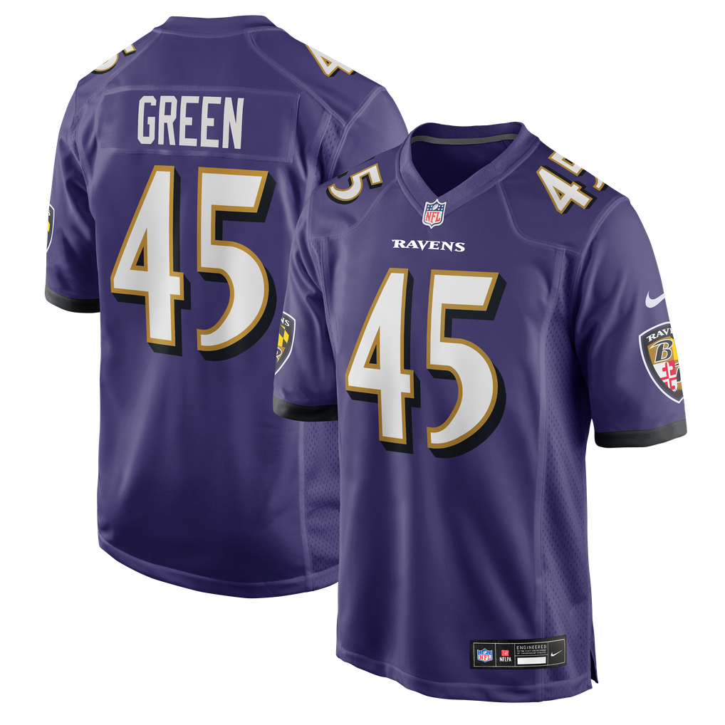 Men's Baltimore Ravens Mike Green Nike Purple Team Game Jersey