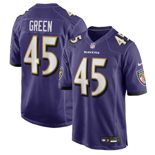 Men's Baltimore Ravens Mike Green Nike Purple Team Game Jersey