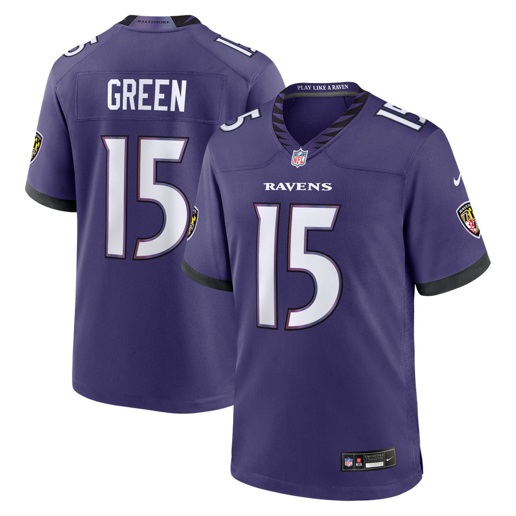 Men's Baltimore Ravens Mike Green Nike Purple Team Game Jersey