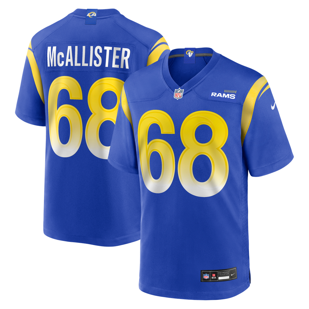 Men's Los Angeles Rams Mike McAllister Nike Royal Home Game Jersey - Image 2