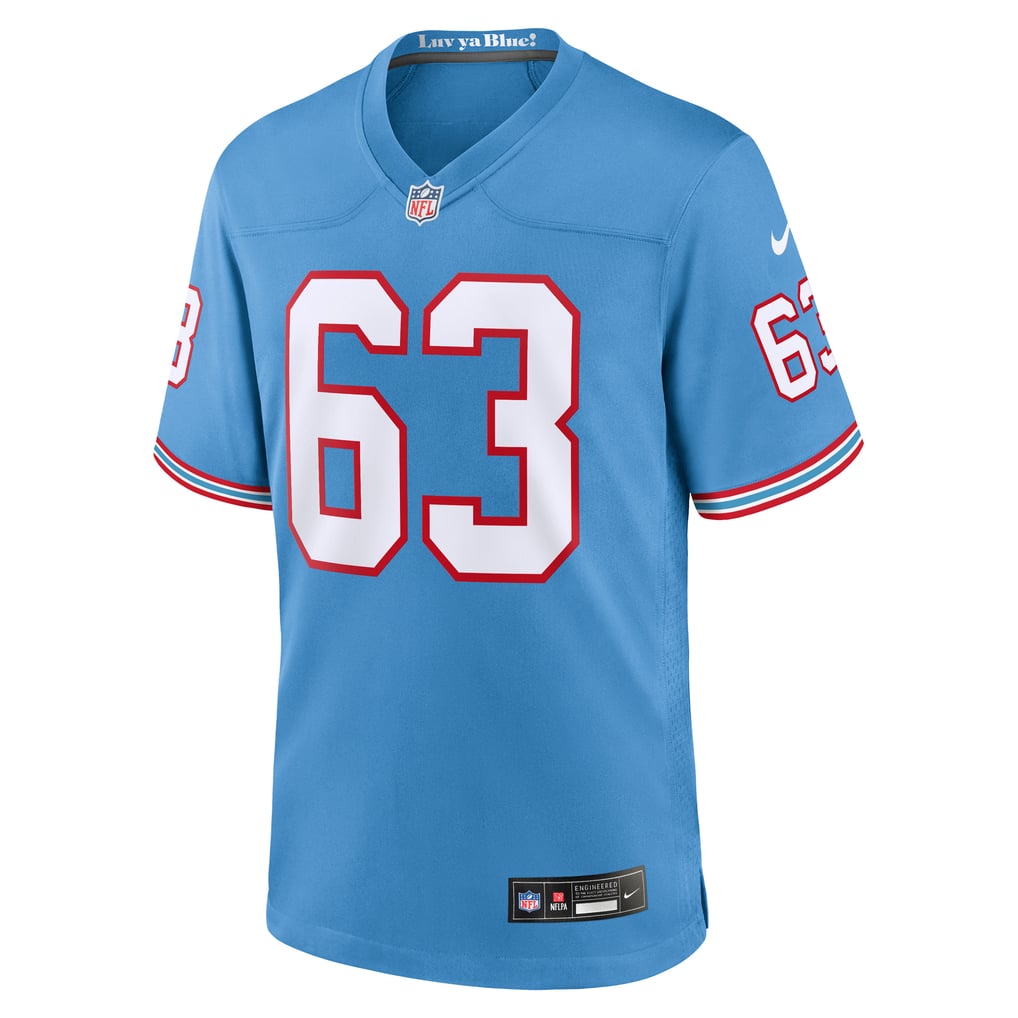 Men's Tennessee Titans Mike Munchak Nike Light Blue Retired Player Alternate Game Jersey - Image 3