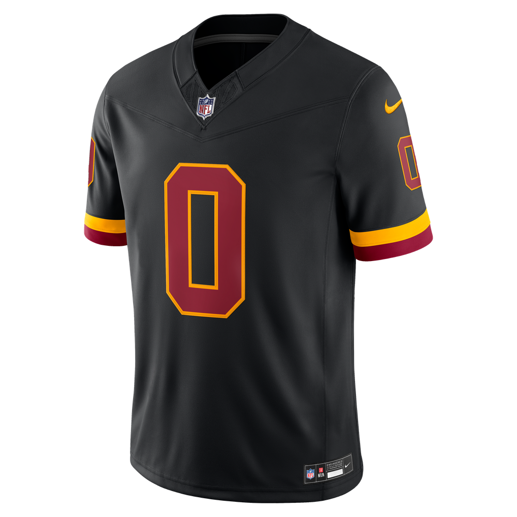 Men's Washington Commanders Mike Sainristil Nike Black Alternate Vapor F.U.S.E. Stitched Limited Jersey - Image 3