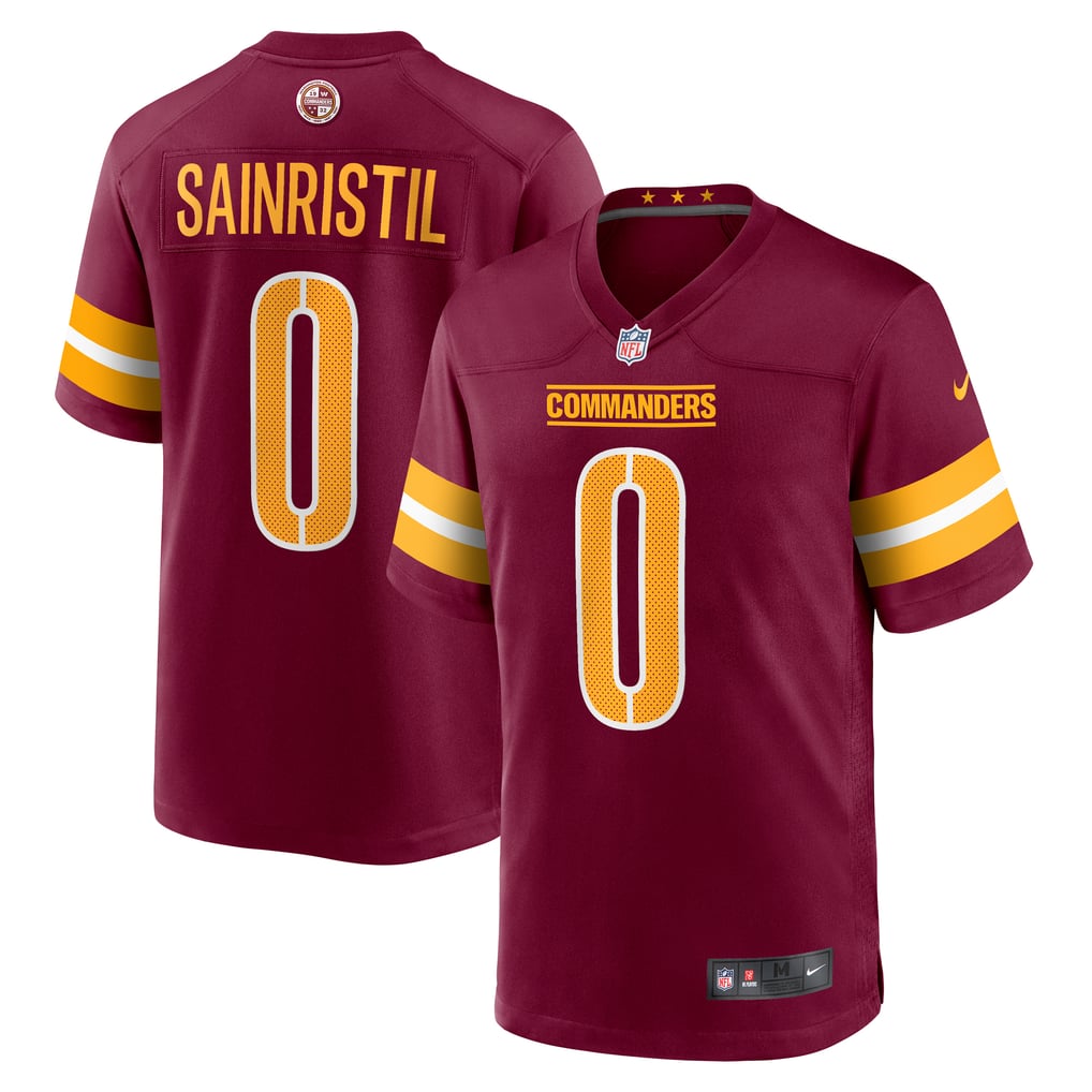 Men's Washington Commanders Mike Sainristil Nike  Burgundy  Game Jersey - Image 1
