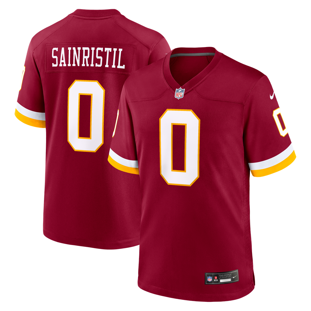 Men's Washington Commanders Mike Sainristil Nike Burgundy Game Jersey - Image 2