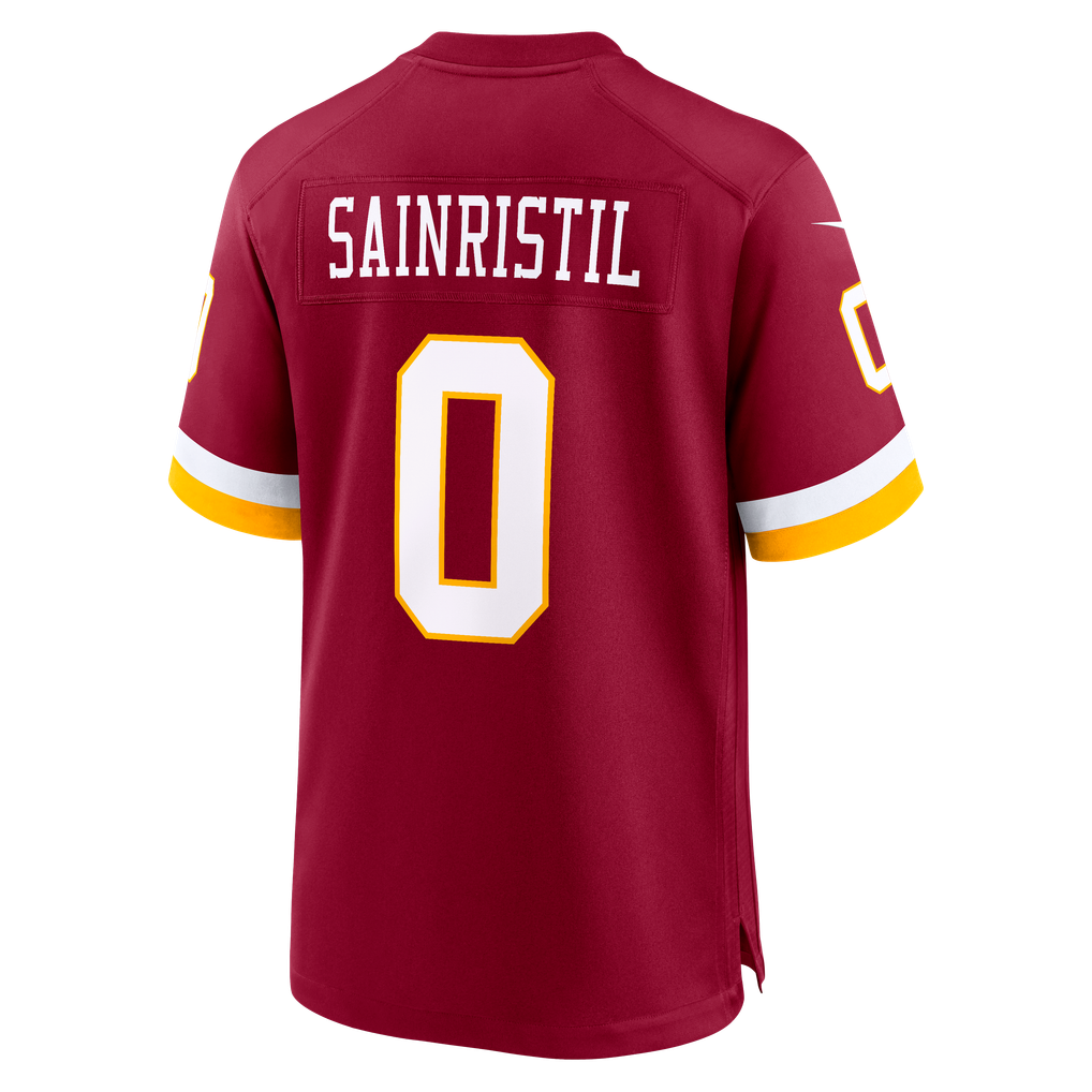 Men's Washington Commanders Mike Sainristil Nike Burgundy Game Jersey - Image 4