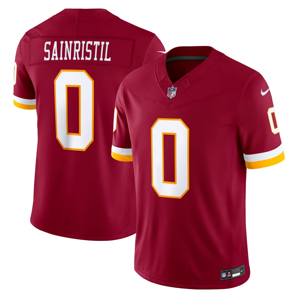 Men's Washington Commanders Mike Sainristil Nike Burgundy Team Vapor F.U.S.E. Stitched Limited Jersey - Image 1