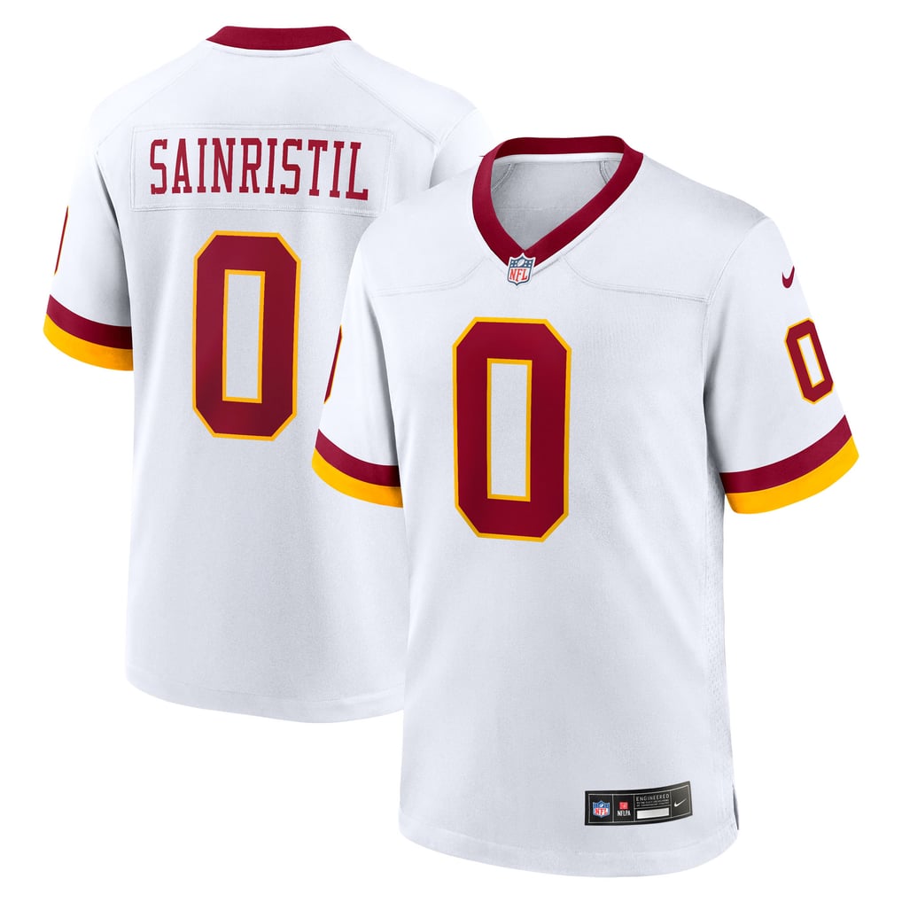 Men's Washington Commanders Mike Sainristil Nike White Game Super Bowl Era Jersey - Image 2