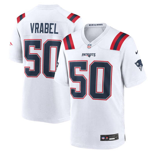 Men's New England Patriots Mike Vrabel Nike  White Retired Player Game Jersey - Image 1