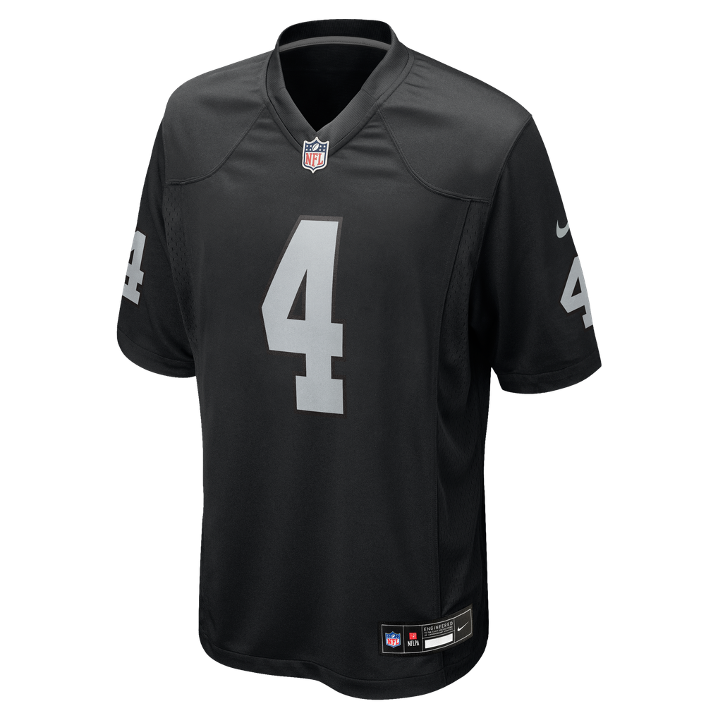 Men's Las Vegas Raiders Mike Washington Jr. Nike Black Team Game Jersey - Image 5