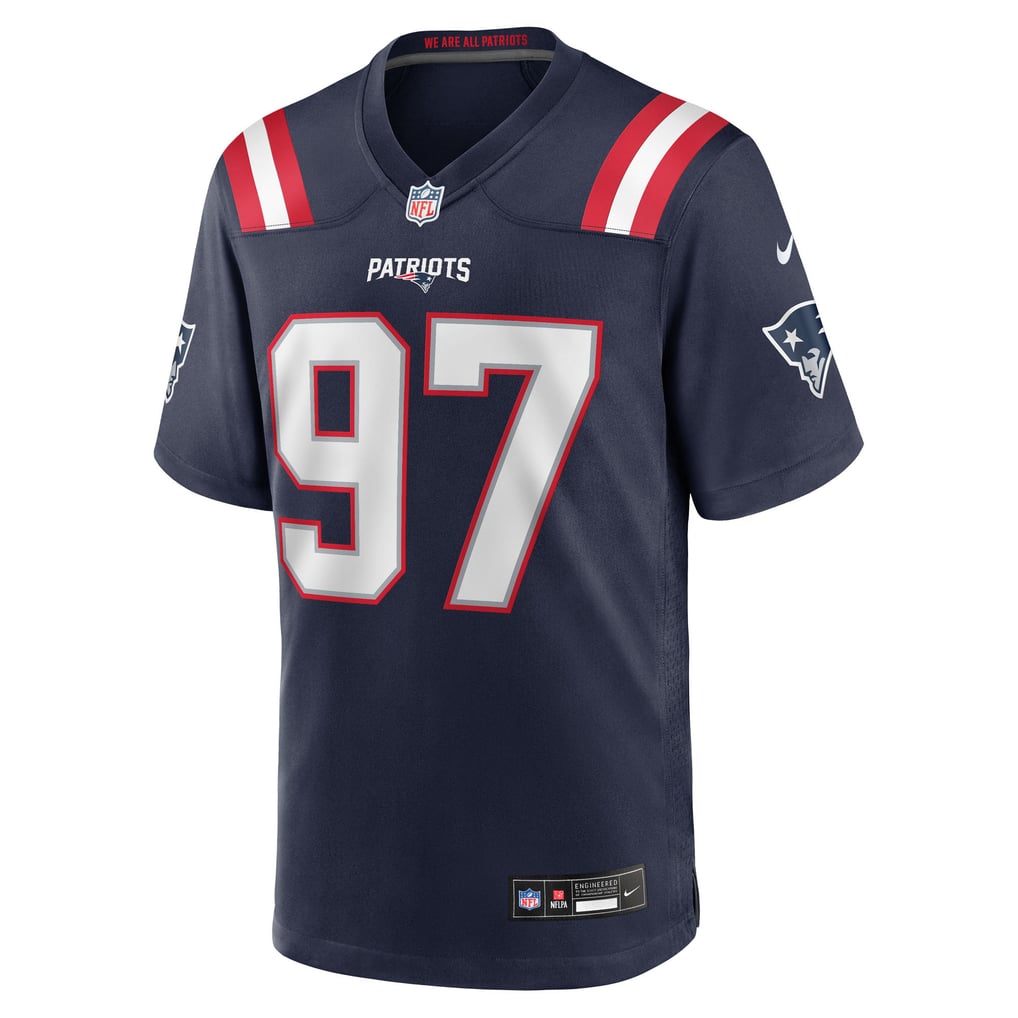 Men's New England Patriots Milton Williams Nike Navy Game Player Jersey - Image 3