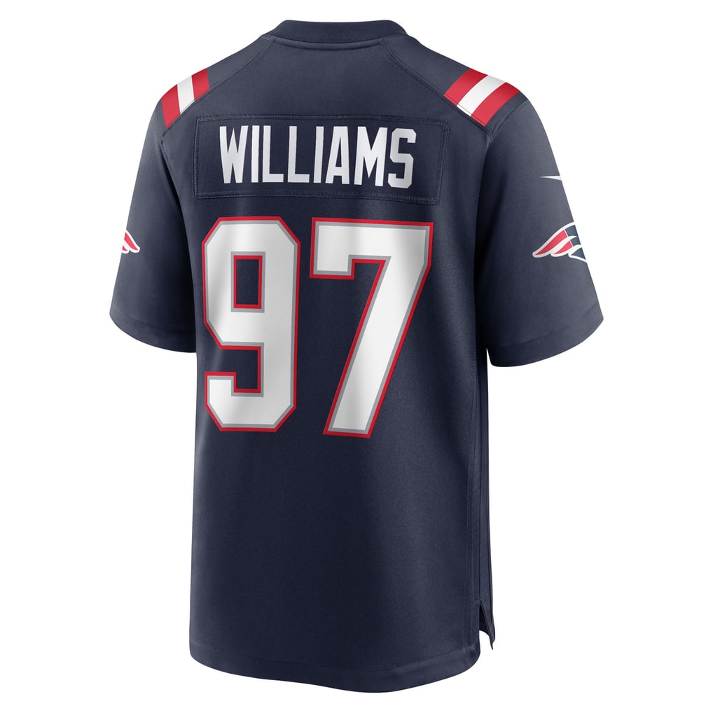 Men's New England Patriots Milton Williams Nike Navy Game Player Jersey - Image 4