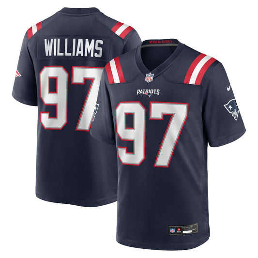 Men's New England Patriots Milton Williams Nike Navy Game Player Jersey - Image 1