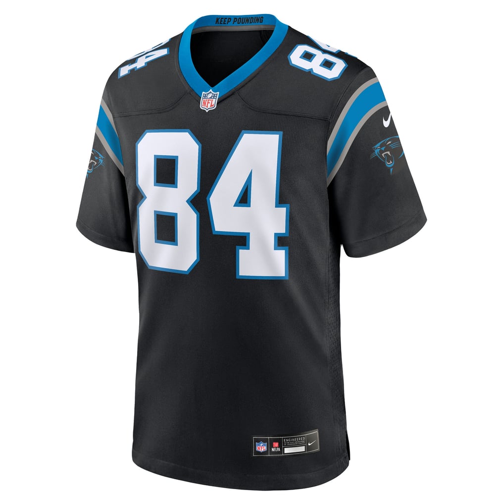Men's Carolina Panthers Mitchell Evans Nike Black Team Game Jersey - Image 3