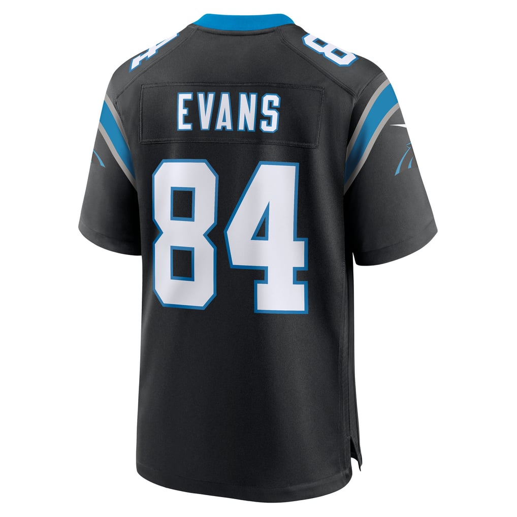 Men's Carolina Panthers Mitchell Evans Nike Black Team Game Jersey - Image 4