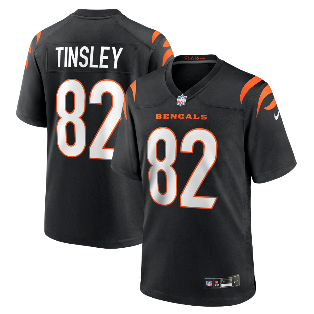 Men's Cincinnati Bengals Mitchell Tinsley Nike Black Team Game Jersey - Image 2