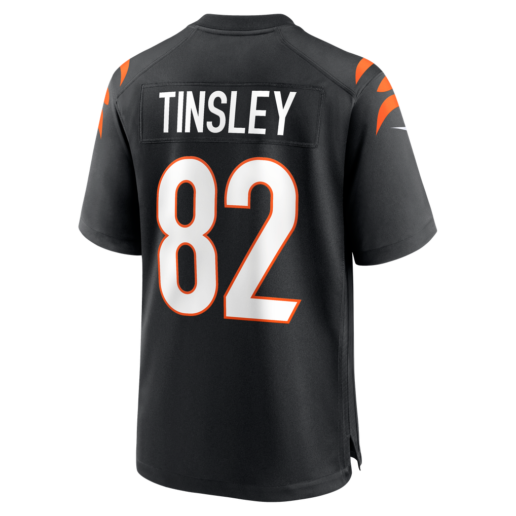 Men's Cincinnati Bengals Mitchell Tinsley Nike Black Team Game Jersey - Image 4