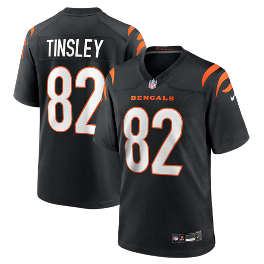 Men's Cincinnati Bengals Mitchell Tinsley Nike Black Team Game Jersey - Image 1