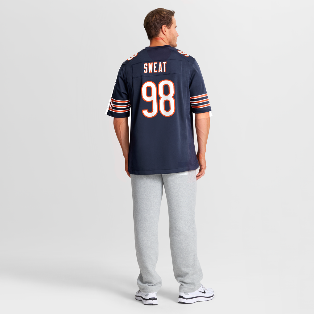 Men's Chicago Bears Montez Sweat Nike Navy Game Jersey - Image 6