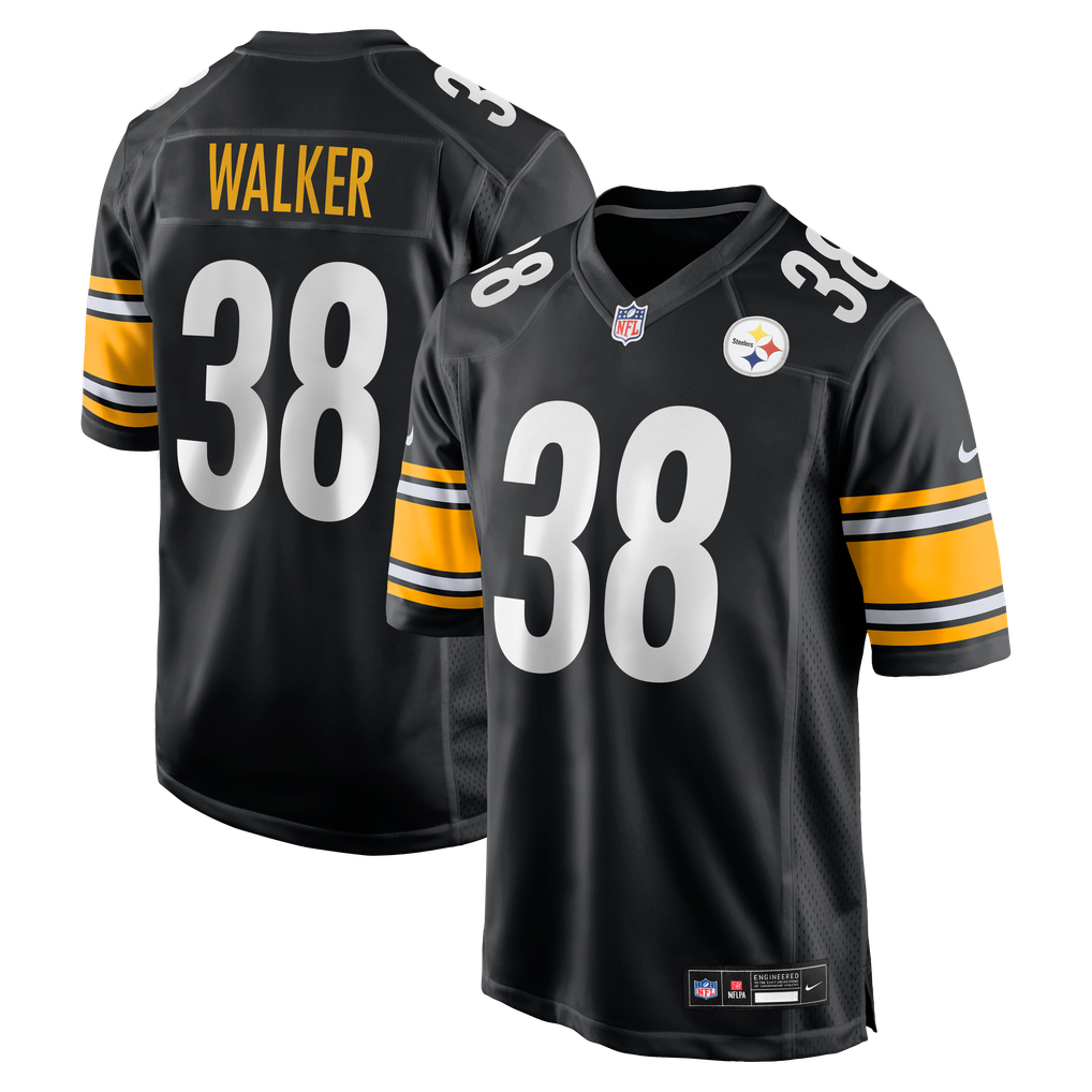 Men's Pittsburgh Steelers Mykal Walker Nike  Black Team Game Jersey - Image 2