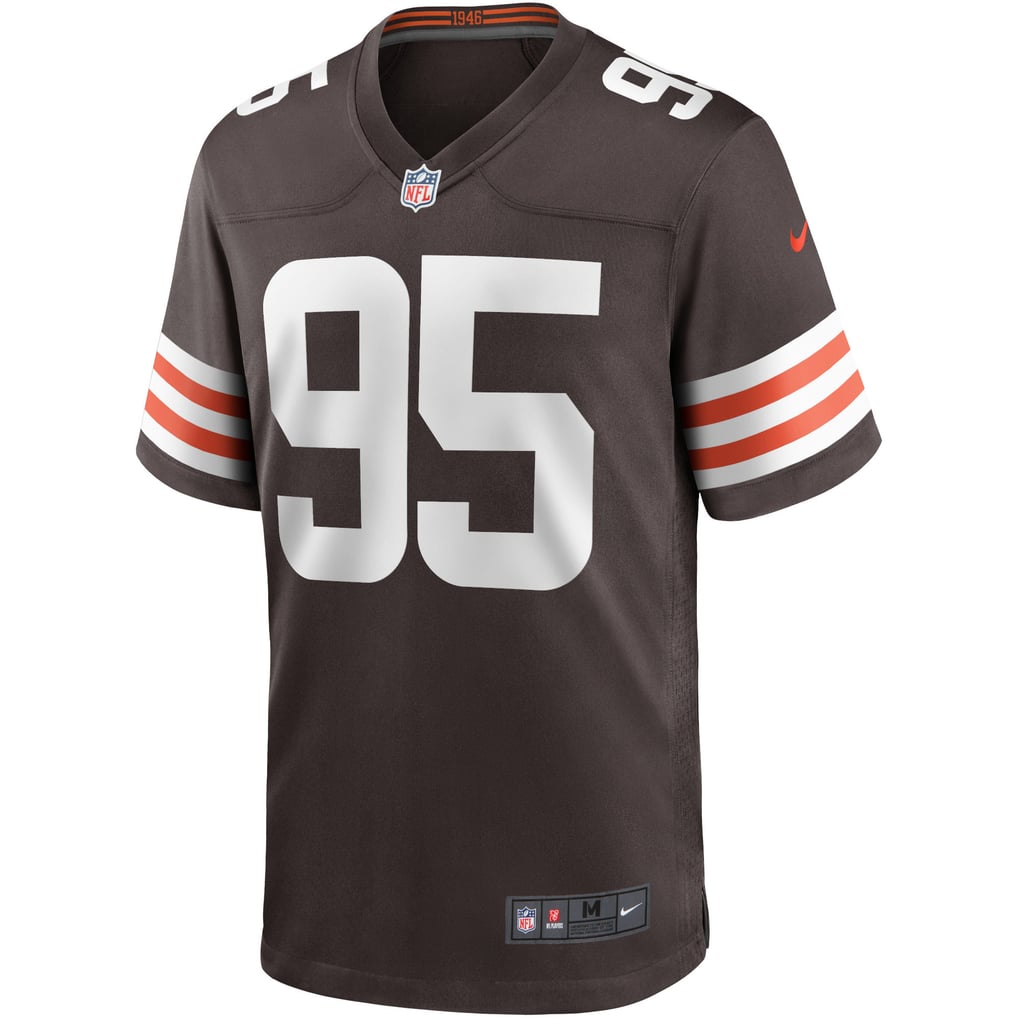 Men's Cleveland Browns Myles Garrett Nike Brown Game Player Jersey - Image 3
