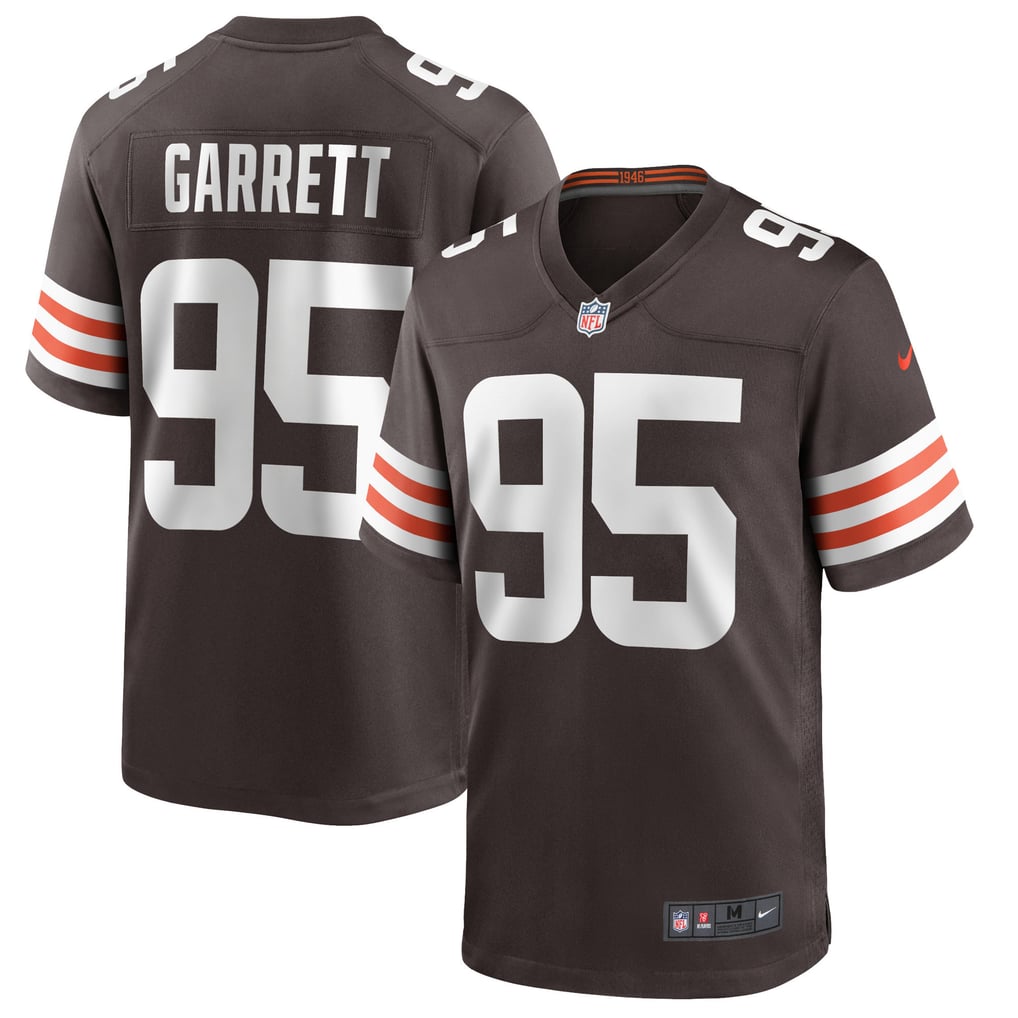 Men's Cleveland Browns Myles Garrett Nike Brown Game Player Jersey - Image 1