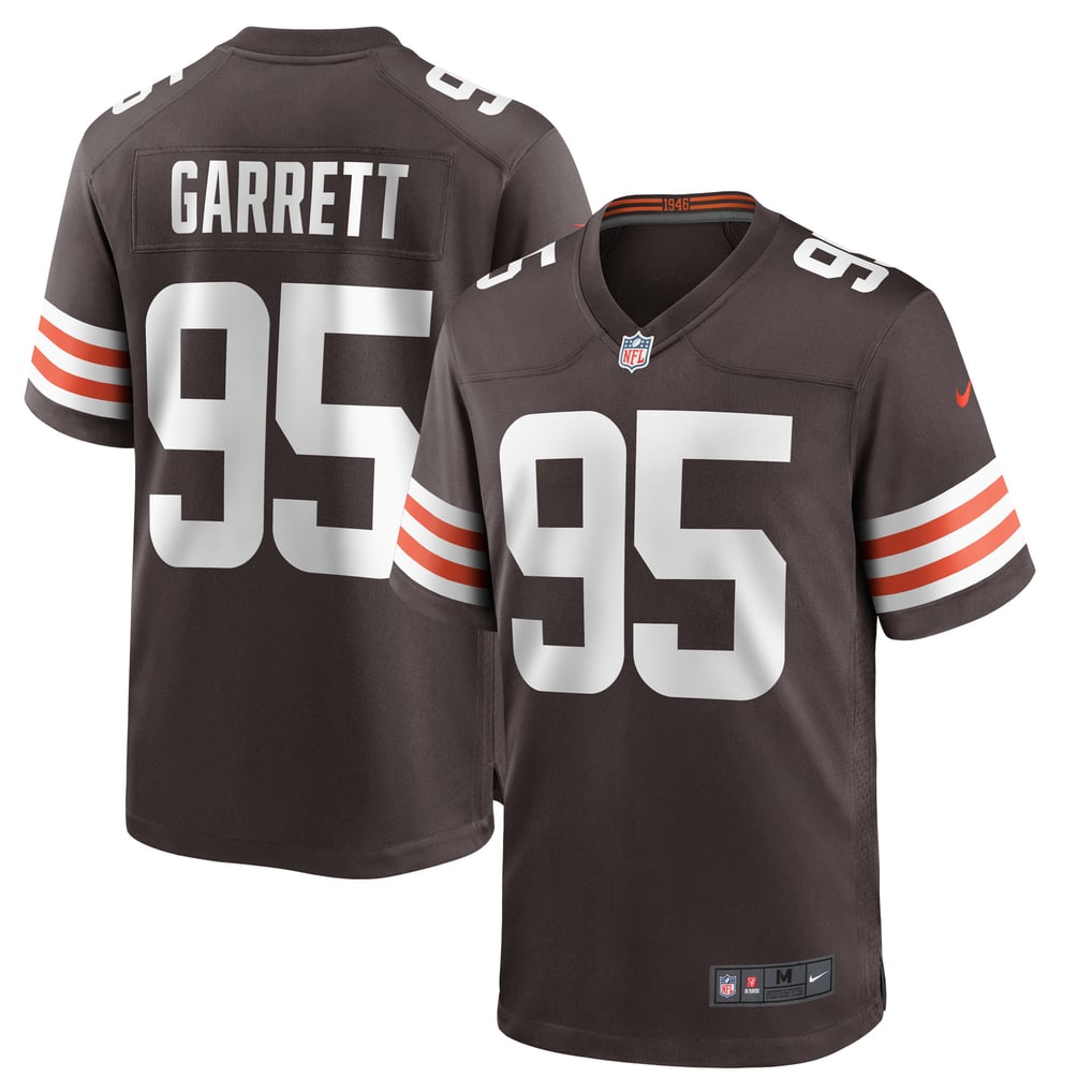 Men's Cleveland Browns Myles Garrett Nike Brown Player Game Jersey - Image 2