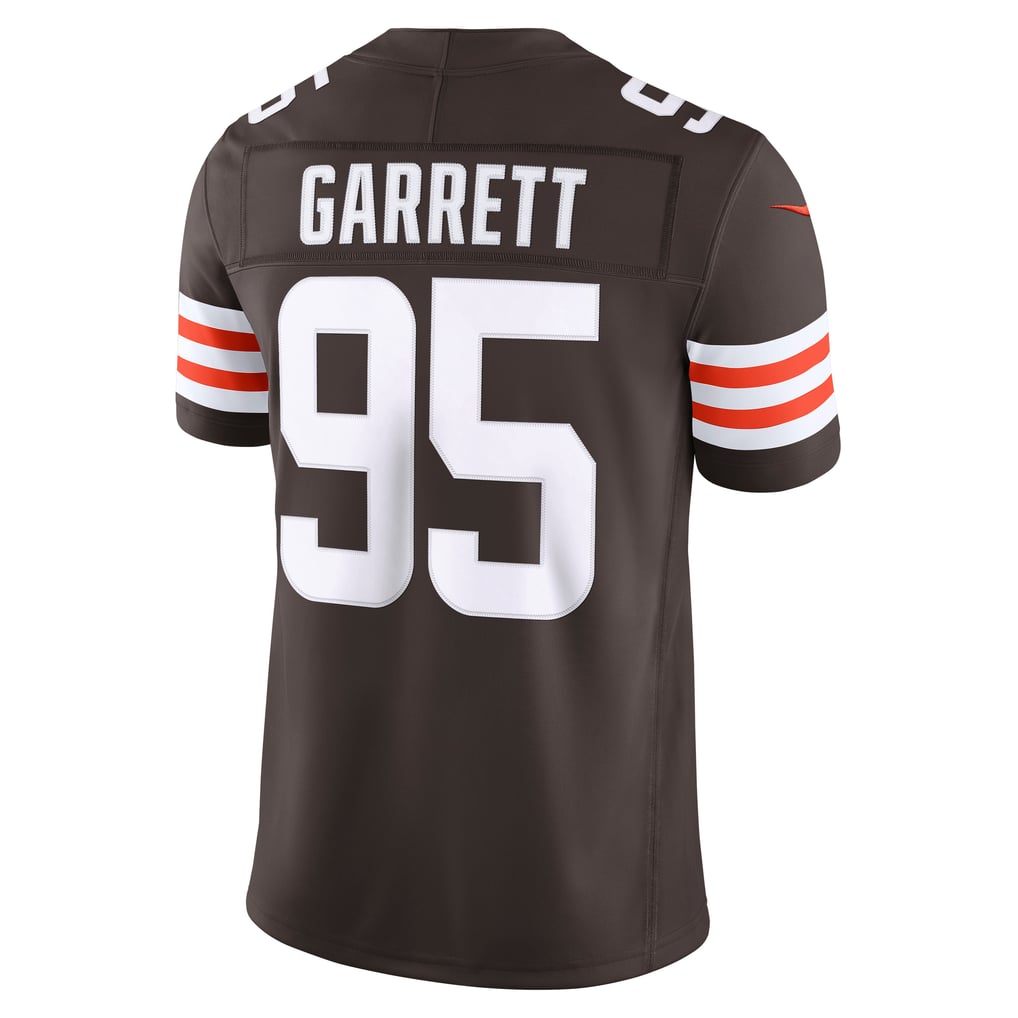 Men's Cleveland Browns Myles Garrett Nike Brown Team Vapor F.U.S.E. Stitched Limited Jersey - Image 4