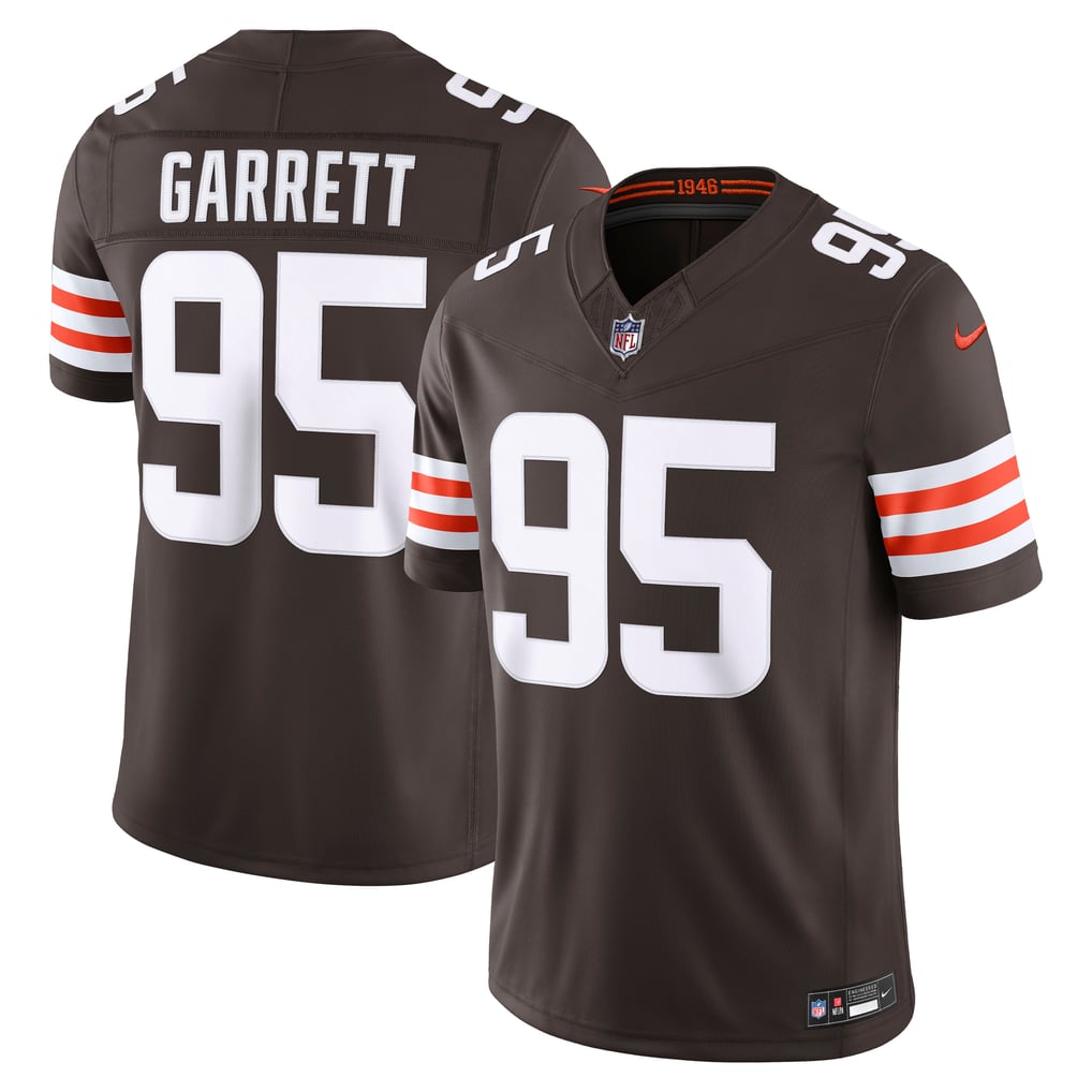 Men's Cleveland Browns Myles Garrett Nike Brown Team Vapor F.U.S.E. Stitched Limited Jersey - Image 1