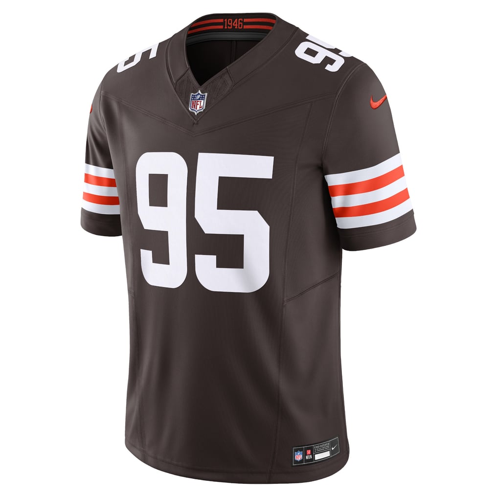 Men's Cleveland Browns Myles Garrett Nike Brown Vapor F.U.S.E. Limited Jersey - Image 3