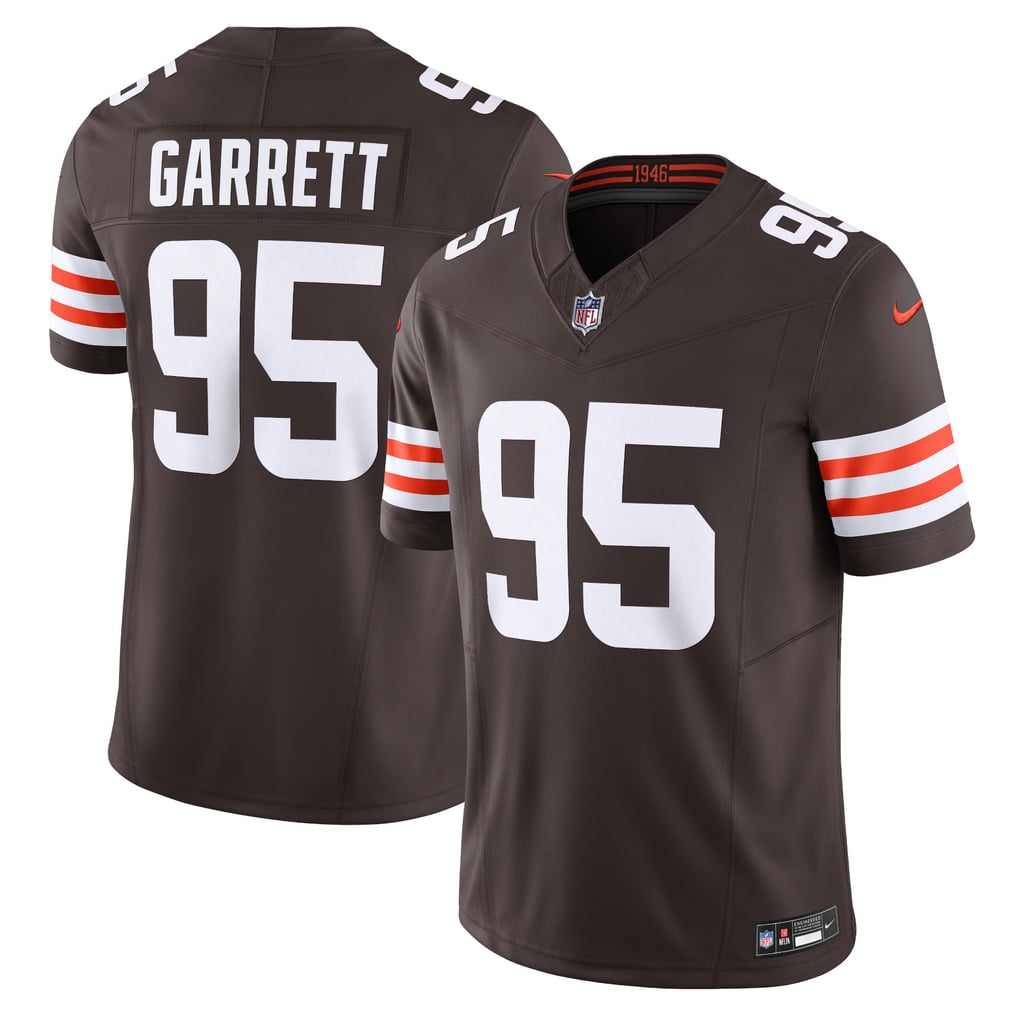 Men's Cleveland Browns Myles Garrett Nike Brown Vapor F.U.S.E. Limited Jersey - Image 1
