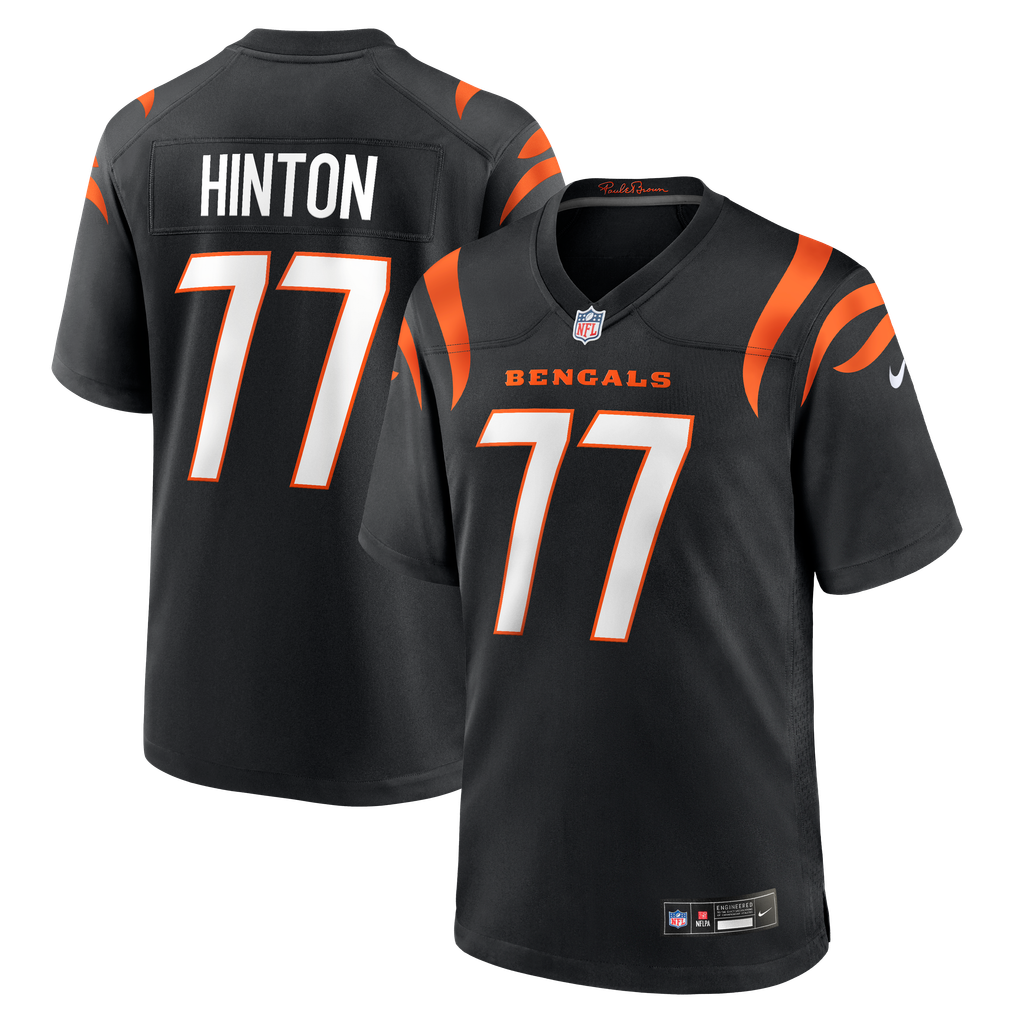 Men's Cincinnati Bengals Myles Hinton Nike Black Team Game Jersey - Image 2