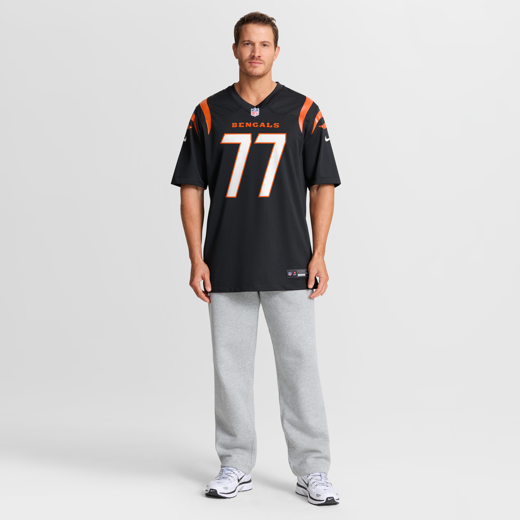 Men's Cincinnati Bengals Myles Hinton Nike Black Team Game Jersey - Image 3