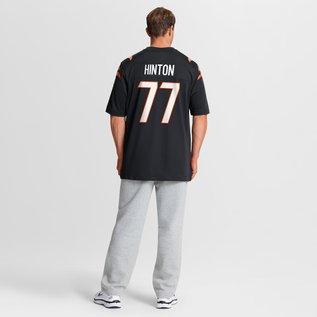 Men's Cincinnati Bengals Myles Hinton Nike Black Team Game Jersey - Image 4