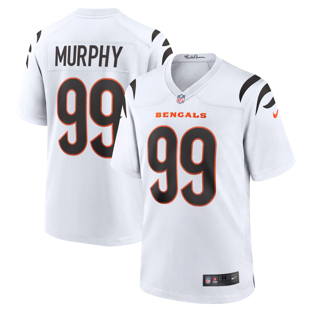 Men's Cincinnati Bengals Myles Murphy Nike White Team Game Jersey - Image 1
