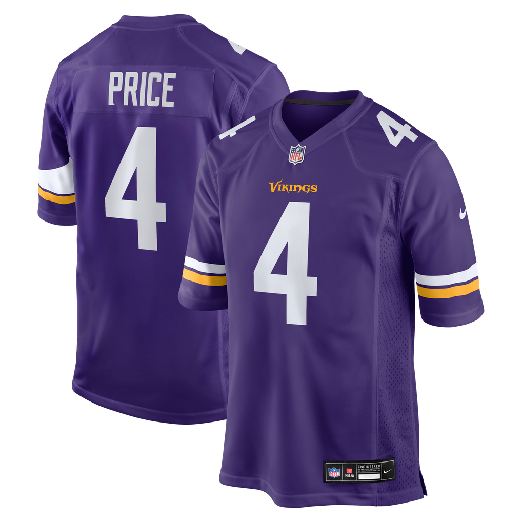 Men's Minnesota Vikings Myles Price Nike  Purple Team Game Jersey - Image 1