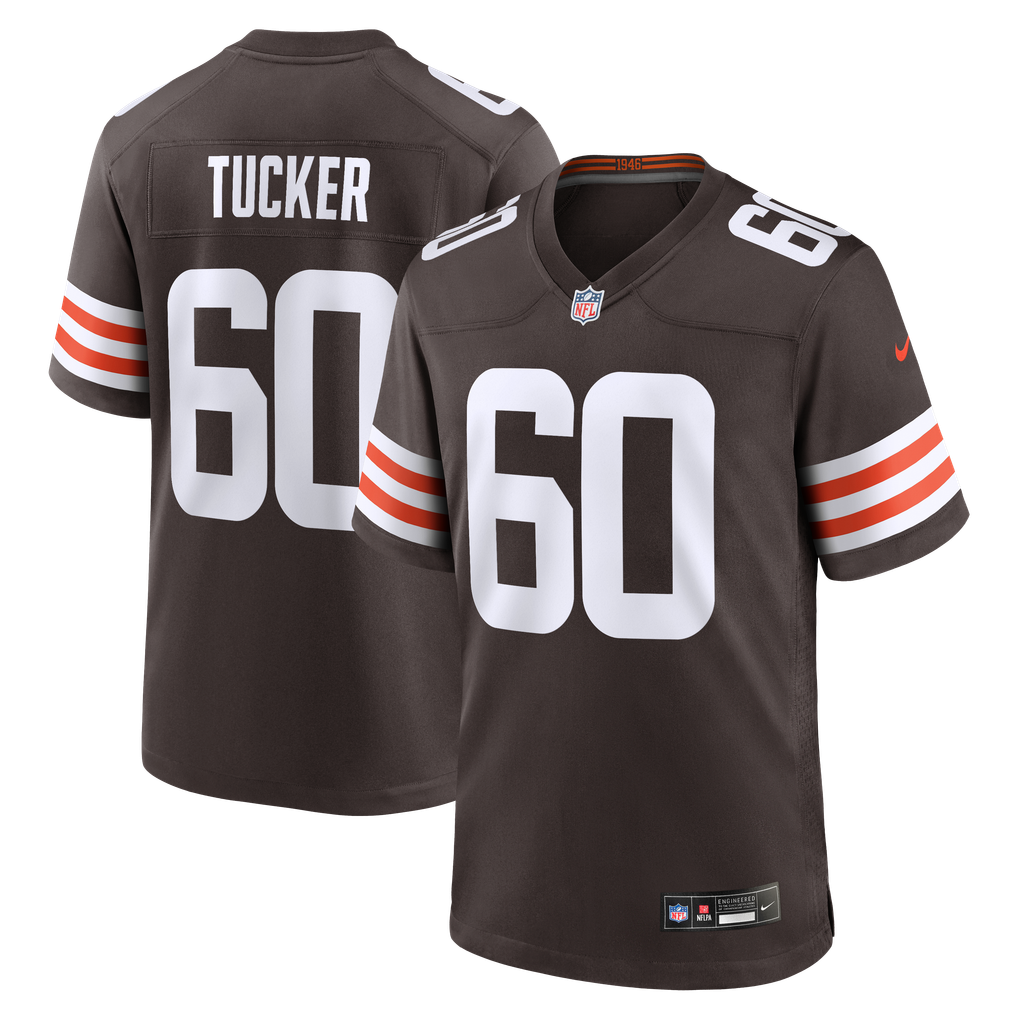 Men's Cleveland Browns Nadame Tucker Nike Brown Team Game Jersey - Image 2