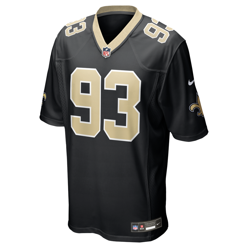 Men's New Orleans Saints Nathan Shepherd Nike Black Game Jersey - Image 3