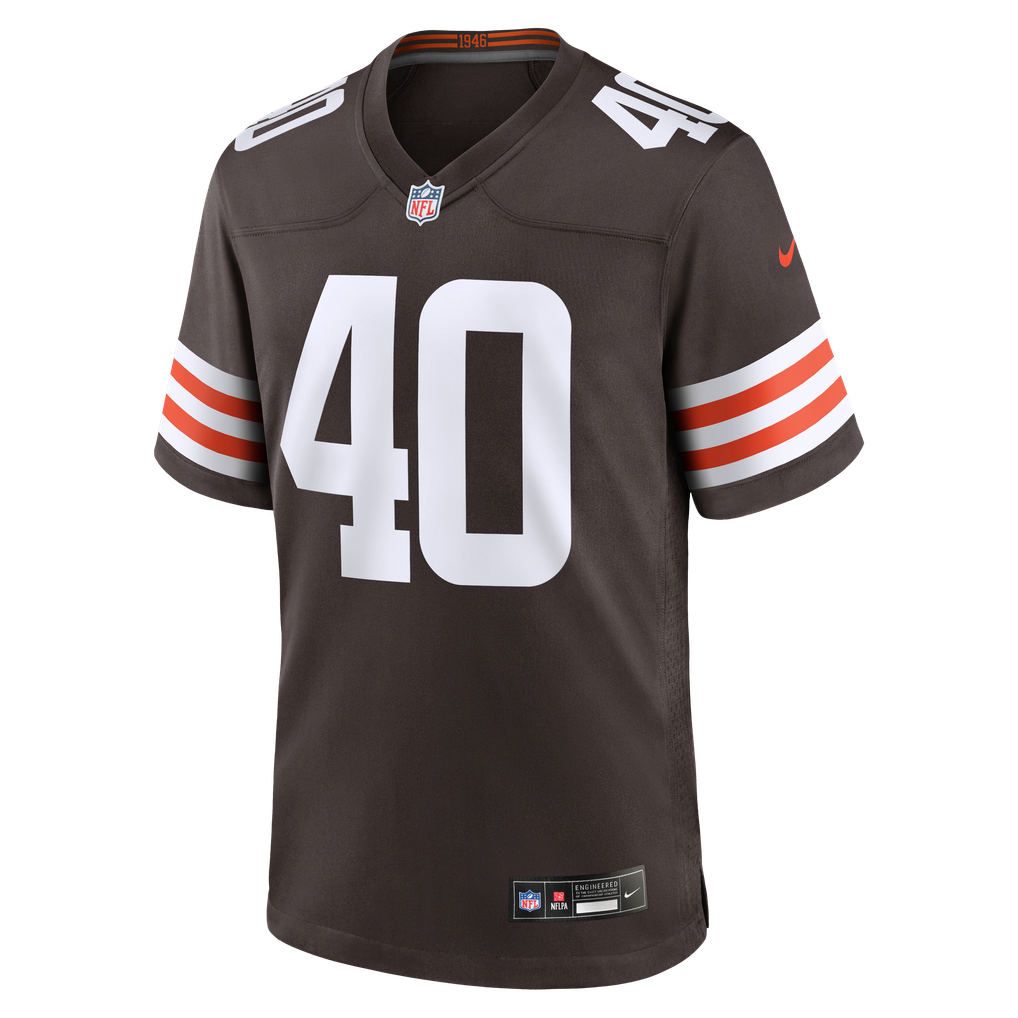Men's Cleveland Browns Nathaniel Watson Nike Brown Team Game Jersey - Image 3