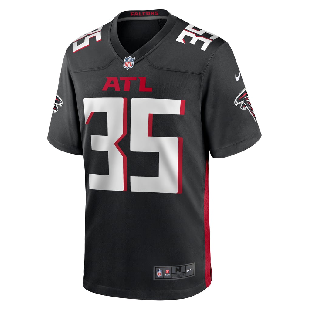 Men's Atlanta Falcons Natrone Brooks Nike Black Team Game Jersey