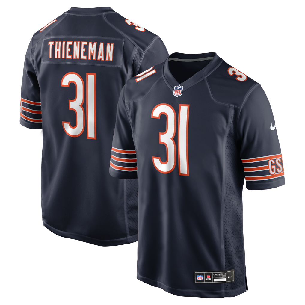 Men's Chicago Bears Dillon Thieneman Nike Navy Team Game Jersey - Image 1